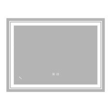 Дзеркало Zerix Alive MR06-80x60-REVERSE з LED Touch, Anti-fog, димером, регулятором яскравості (ZX6062)