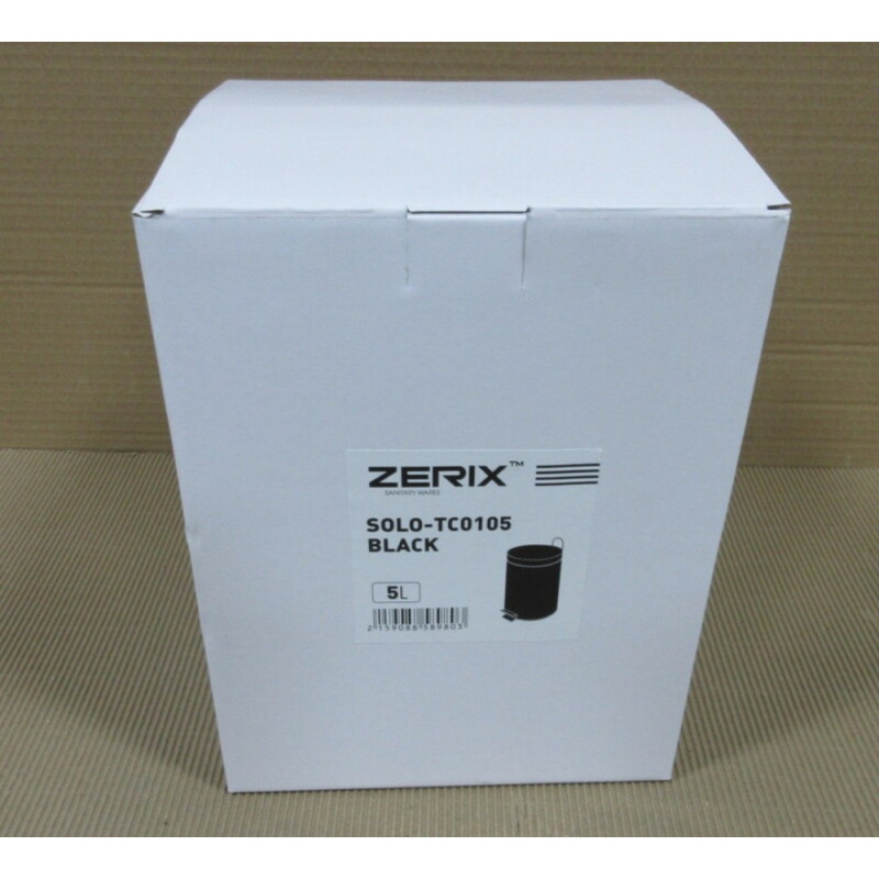 Мусорное ведро круглое Zerix Solo-TC0105 Black 5 л цвет черный (ZX5898)