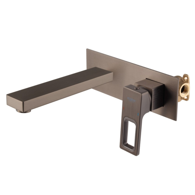 Смеситель для умывальника встраиваемый Koer KB-16009-07 (Цвет графит) (KR5981)