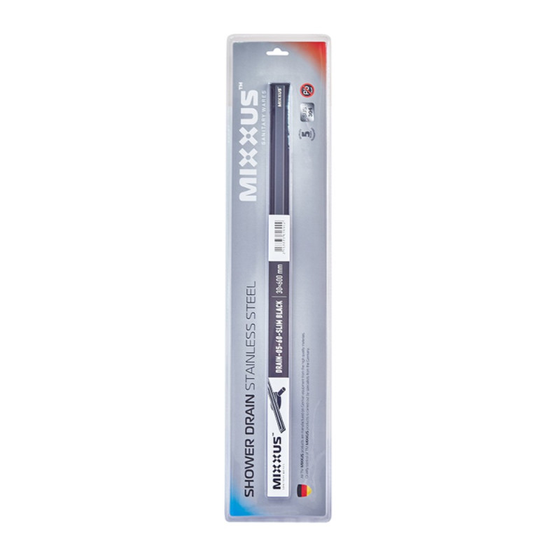 Душевой трап с нерж. стали SUS304 Mixxus Drain-05-60-Slim Black (30x600 мм) (Черный) (MI6169)