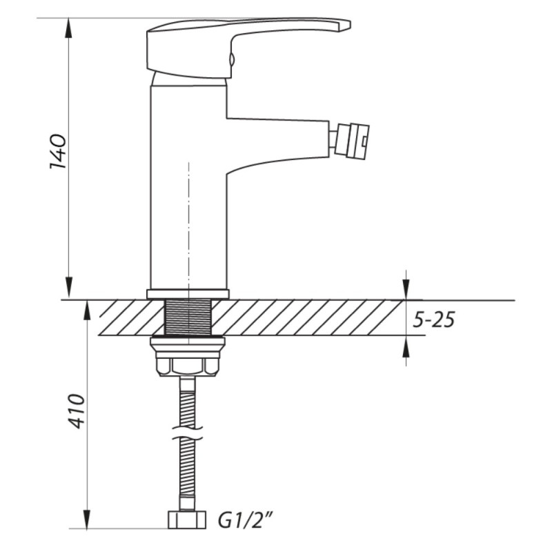 Смеситель для биде Zerix STD 135 (ZX0194)
