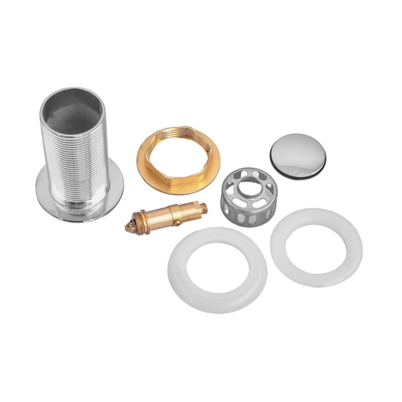 Донный клапан для раковины Zerix BV-06 1 1/4'' без перелива автоматический СLICK-СLACK (Цвет хром) (ZX6023)