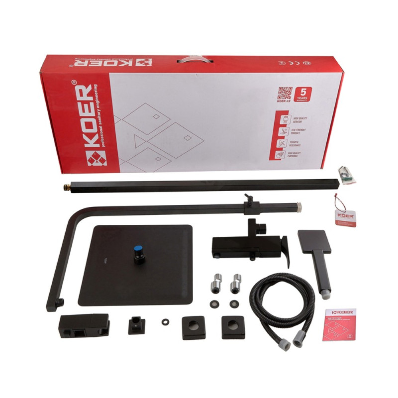 Душевая колонна со смесителем Koer KB-56010-05 (Цвет черный) (KR3495)