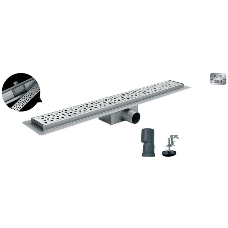 Душевой трап из нержавеющей стали SUS304 Koer FD20-70x550 (KR4742)