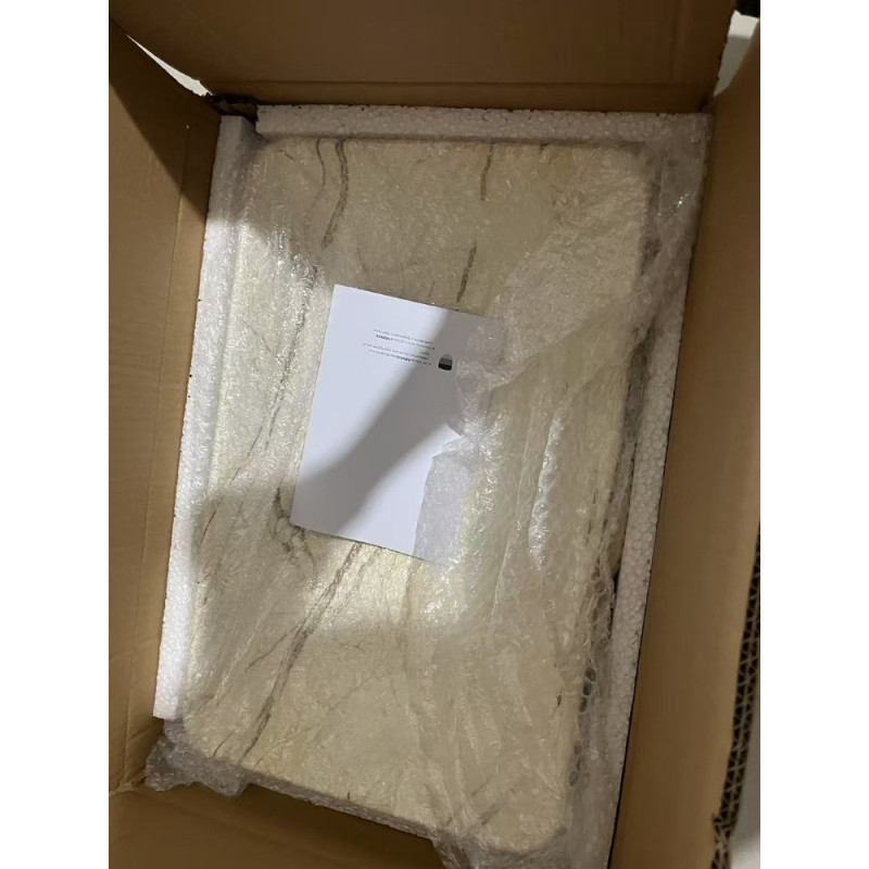 Раковина накладна Mixxus Premium QUADRO-0208 MARBLE 480х315х140mm з переливом (MP6518)