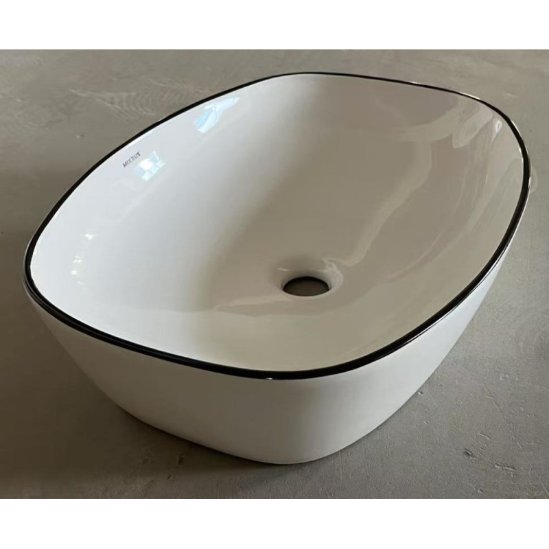 Раковина накладна Mixxus Premium DIVERSE-0109 EDGE BLACK 500х380х140mm (MP6549)