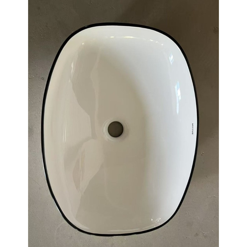 Раковина накладна Mixxus Premium DIVERSE-0109 EDGE BLACK 500х380х140mm (MP6549)
