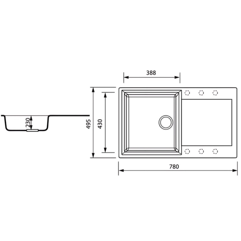 Мойка кухонная Zerix ZS-7950S-09 Серая (ZX4583)