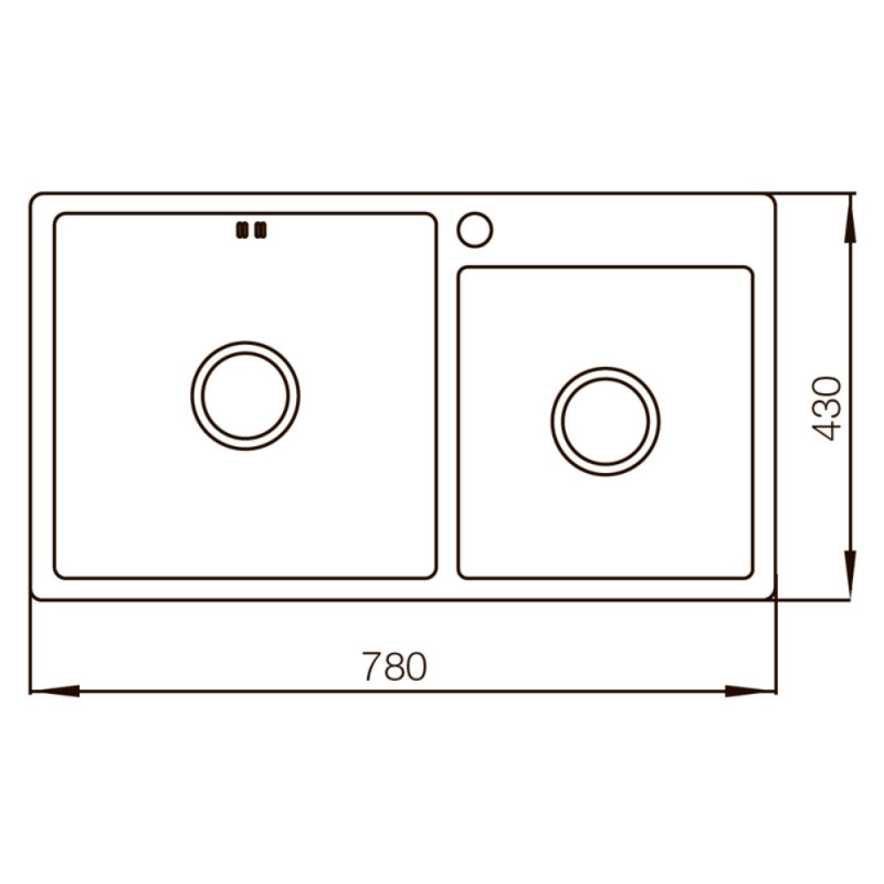 Мойка Mixxus MX7843-220x1.0-Satin (MX0564)