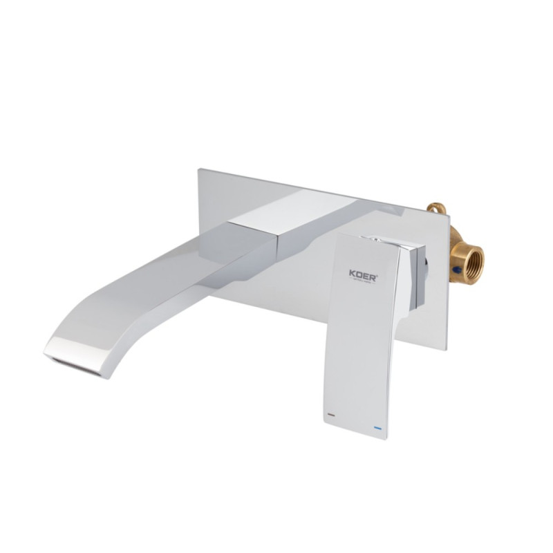 Смеситель для умывальника Koer KB-16007-01 встраиваемый (Цвет хром) (KR3450)