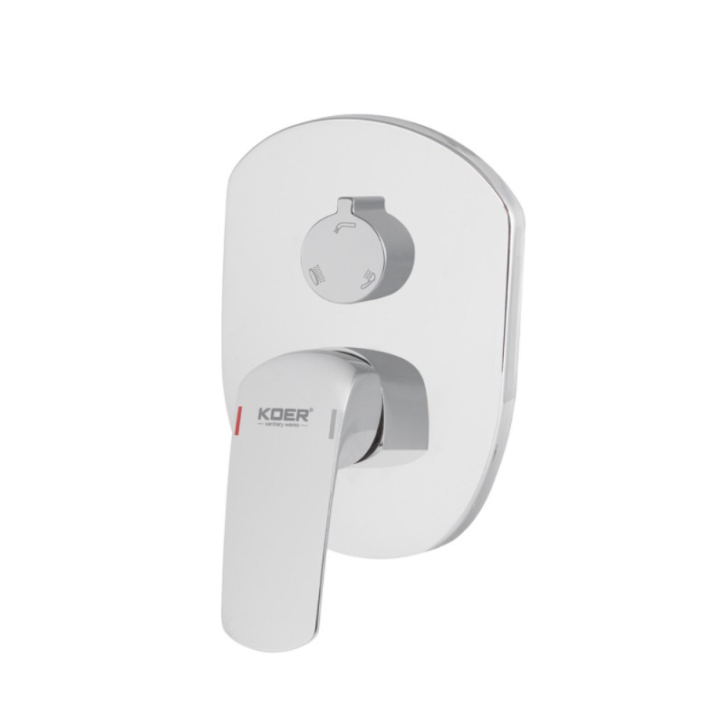 Вбудована душова система із змішувачем Koer KB-64008-01 (Колір хром) (KR3476)