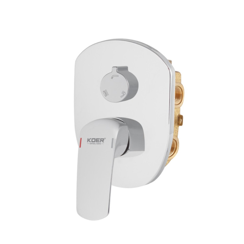 Вбудована душова система із змішувачем Koer KB-64008-01 (Колір хром) (KR3476)