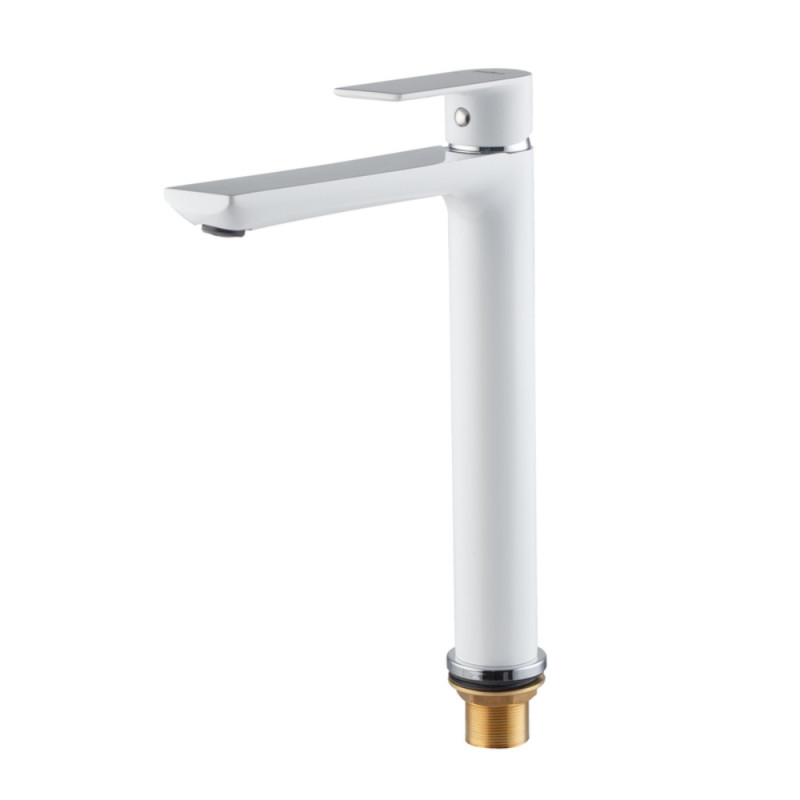 Смеситель для умывальника HAIBA ALEX 001 HIGH WHITE-CHROME (HB9564)
