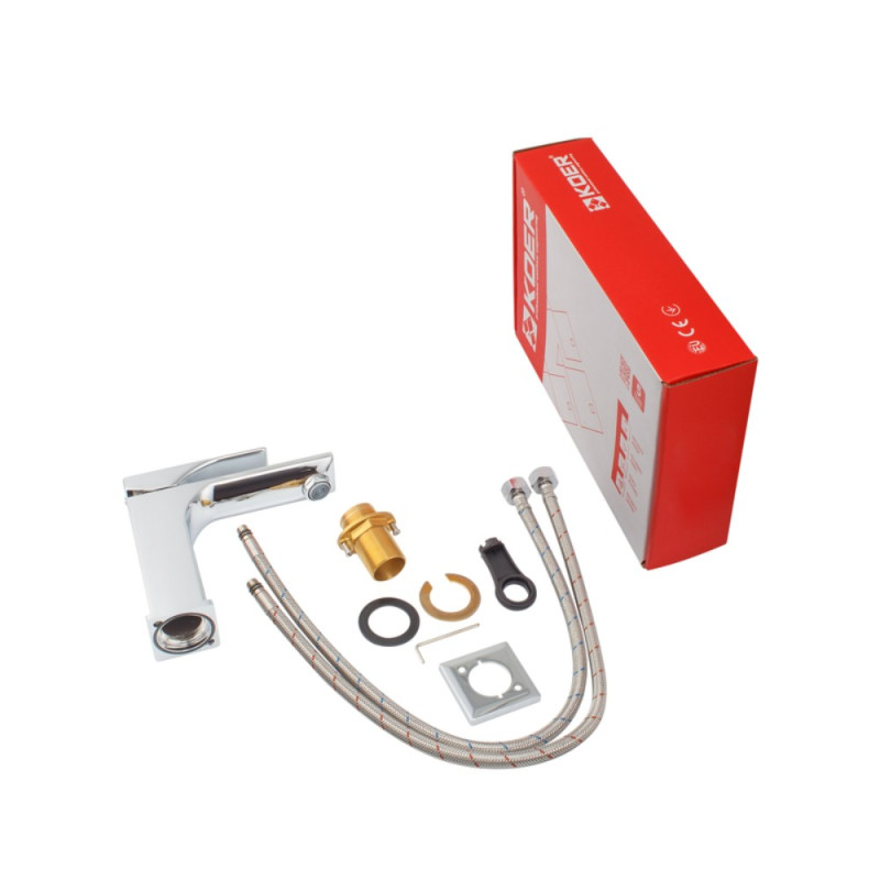Смеситель для умывальника Koer KB-10010-01 (Цвет хром) (KR3478)
