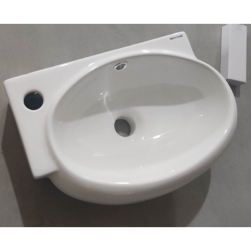 Раковина подвесная Mixxus Premium DIVERSE-1201-R 400х215х140mm с отверстием под смеситель и переливом (MP6506)