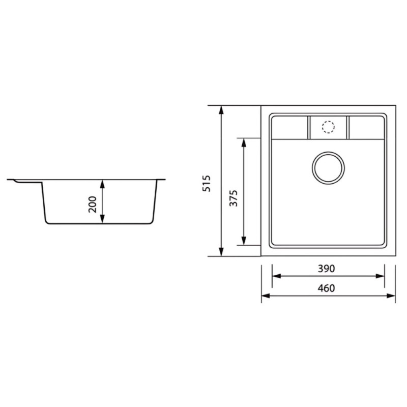 Мойка кухонная Zerix ZS-4651S-14 Черный металлик (ZX4570)