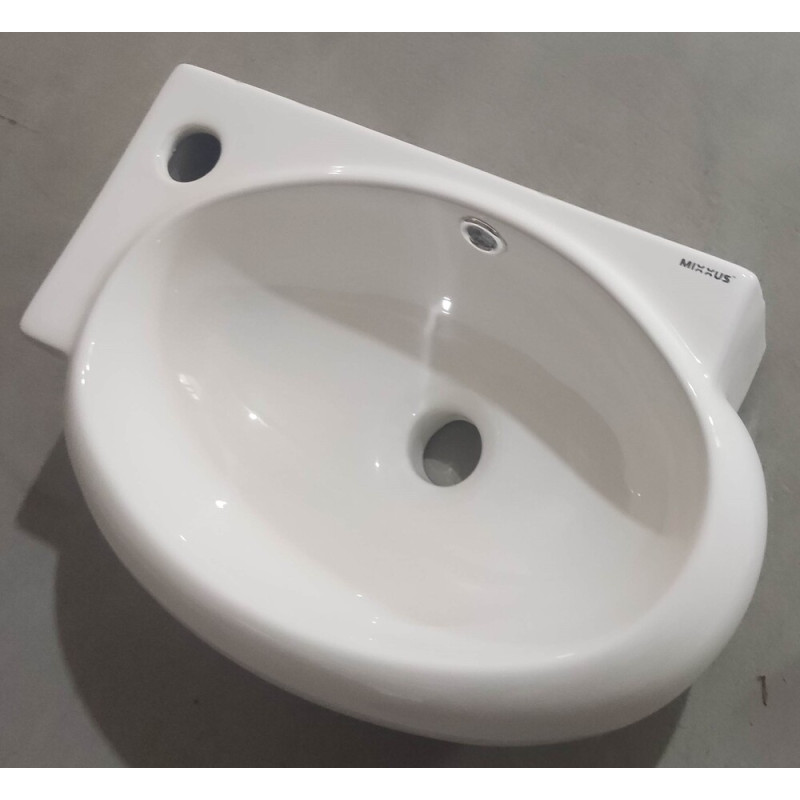 Раковина подвесная Mixxus Premium DIVERSE-1201-R 400х215х140mm с отверстием под смеситель и переливом (MP6506)