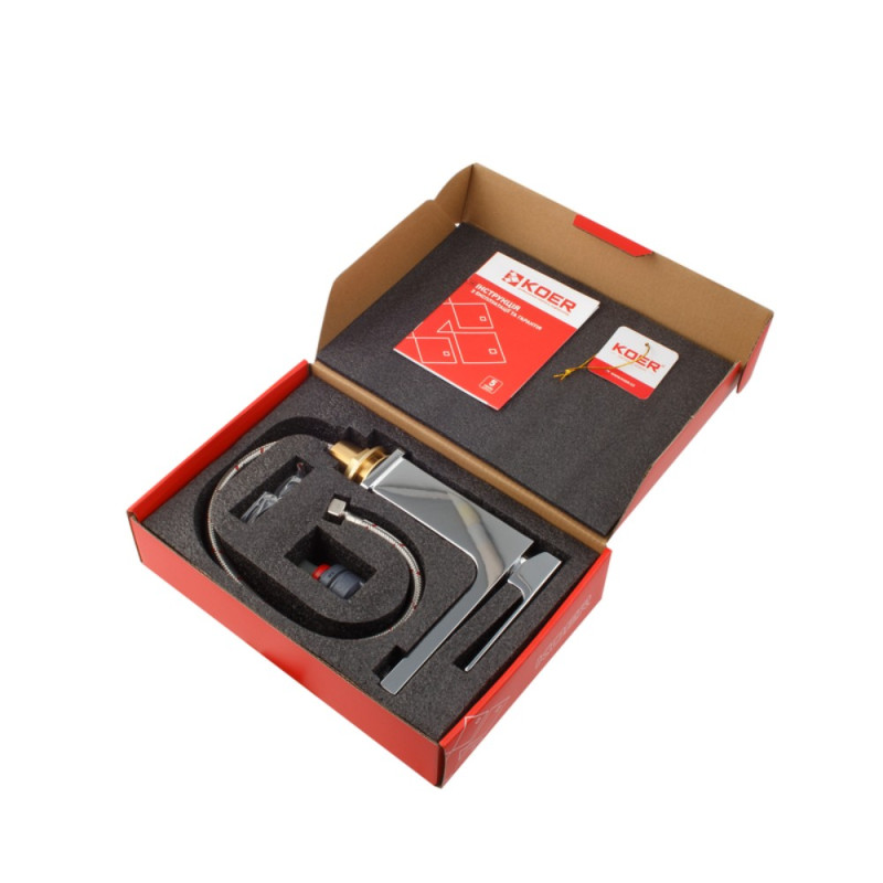 Смеситель для умывальника Koer KB-10039-01 (Цвет хром) (KR5994)