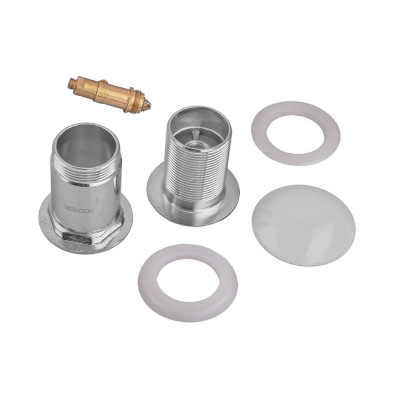 Донный клапан для раковины Koer PW-08-11 1 1/4'' без перелива автоматический СLICK-СLACK (Белая керам.накл) (KR5788)