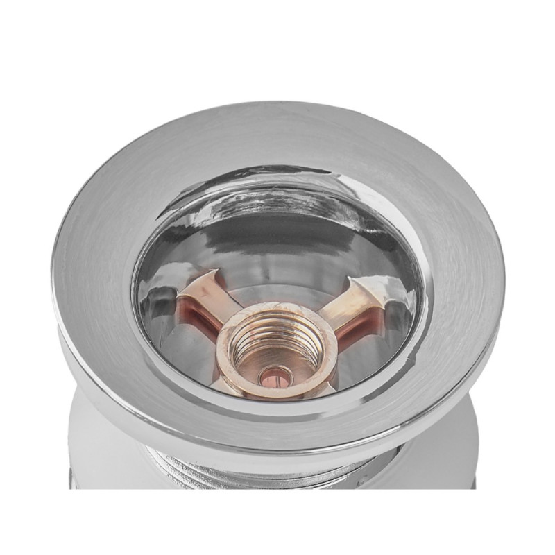 Донный клапан для раковины Zerix BV-02 1 1/4'' без перелива автоматический СLICK-СLACK (Цвет хром) (ZX6015)
