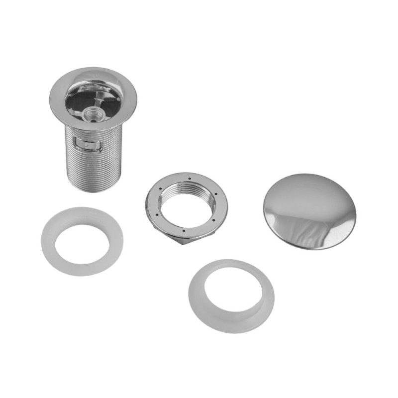 Донный клапан для раковины Zerix BV-02 1 1/4'' без перелива автоматический СLICK-СLACK (Цвет хром) (ZX6015)