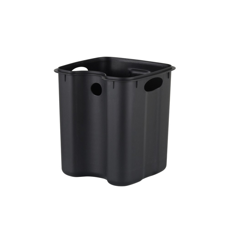 Мусорное ведро с плавным закрытием квадратное Zerix Kubix-TC0106 SS Color 6л цвет нержавейка (ZX5889)