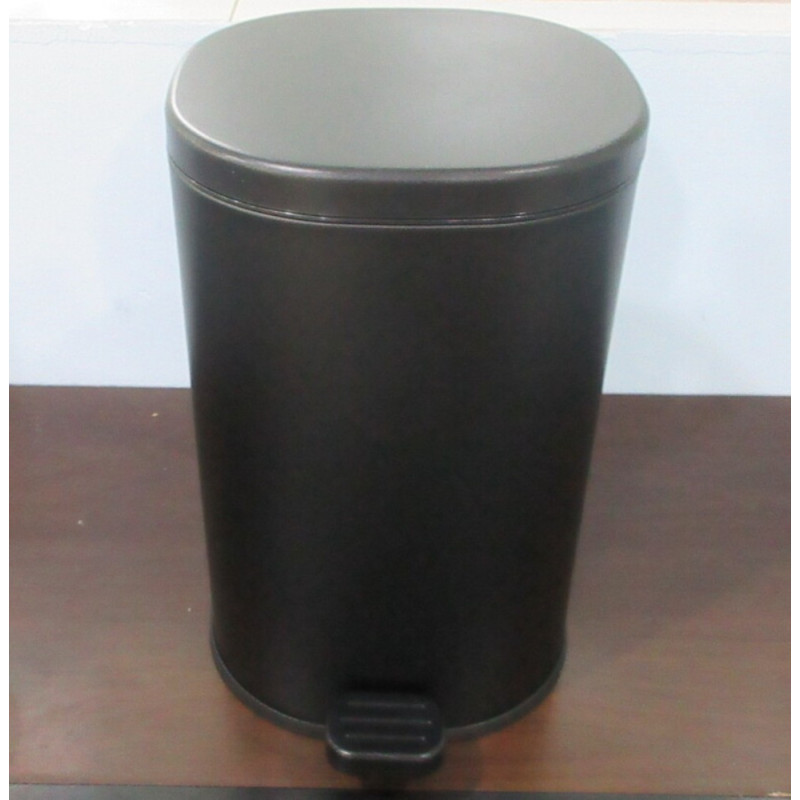 Мусорное ведро с плавным закрытием овальное Zerix Prime-TC0105 Black 5л цвет черный (ZX5902)