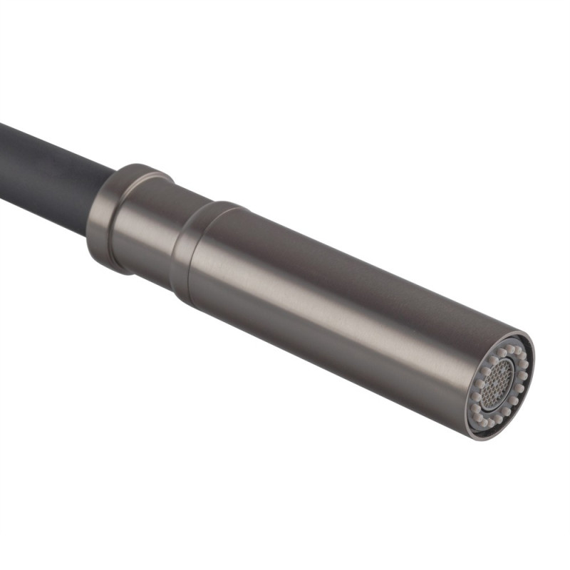 Смеситель для кухни Koer KI-70026-07 с черным силиконовым изливом (KR5211)