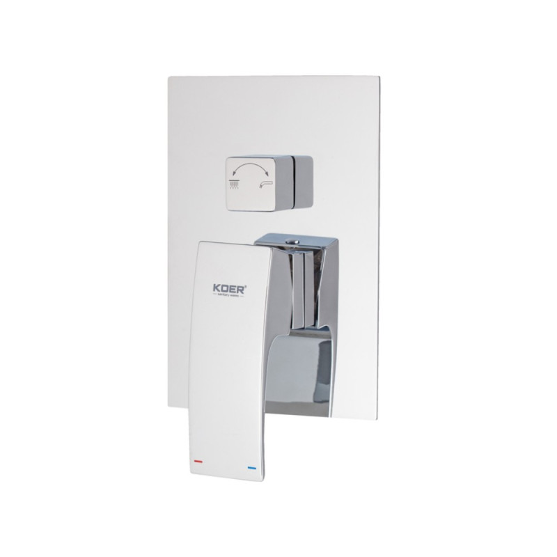 Встраиваемая душевая система со смесителем Koer KB-66007-01 (Цвет хром) (KR3464)