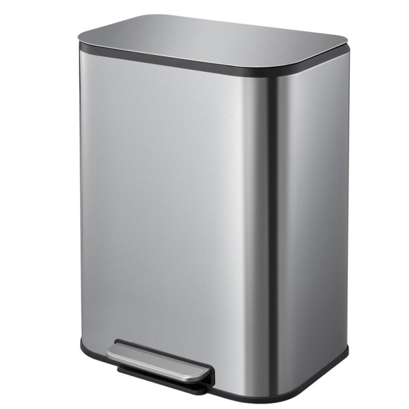 Відро для сміття з плавним закриттям прямокутне Mixxus Cubic-TC0105 SS Color 5л колір наржавійка (MI7088)