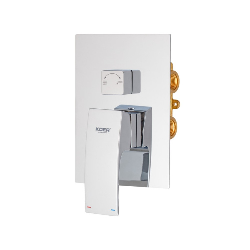 Встраиваемая душевая система со смесителем Koer KB-66007-01 (Цвет хром) (KR3464)