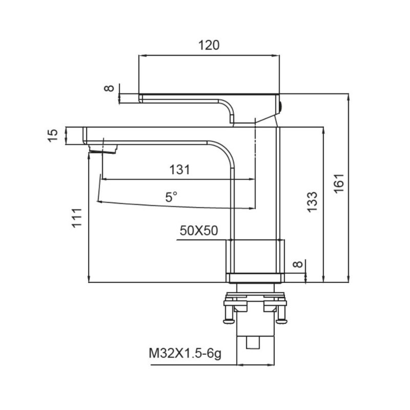 Смеситель для умывальника Koer KB-10009-01 (Цвет хром) (KR3498)