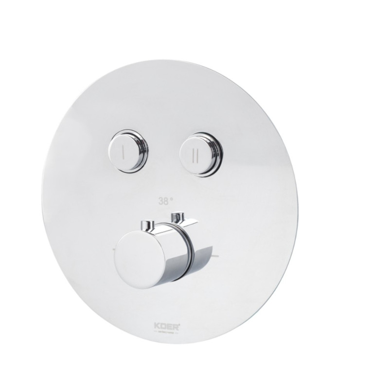 Вбудована душова система з термостатом Koer KB-67012-01 (Колір хром) (KR4728)
