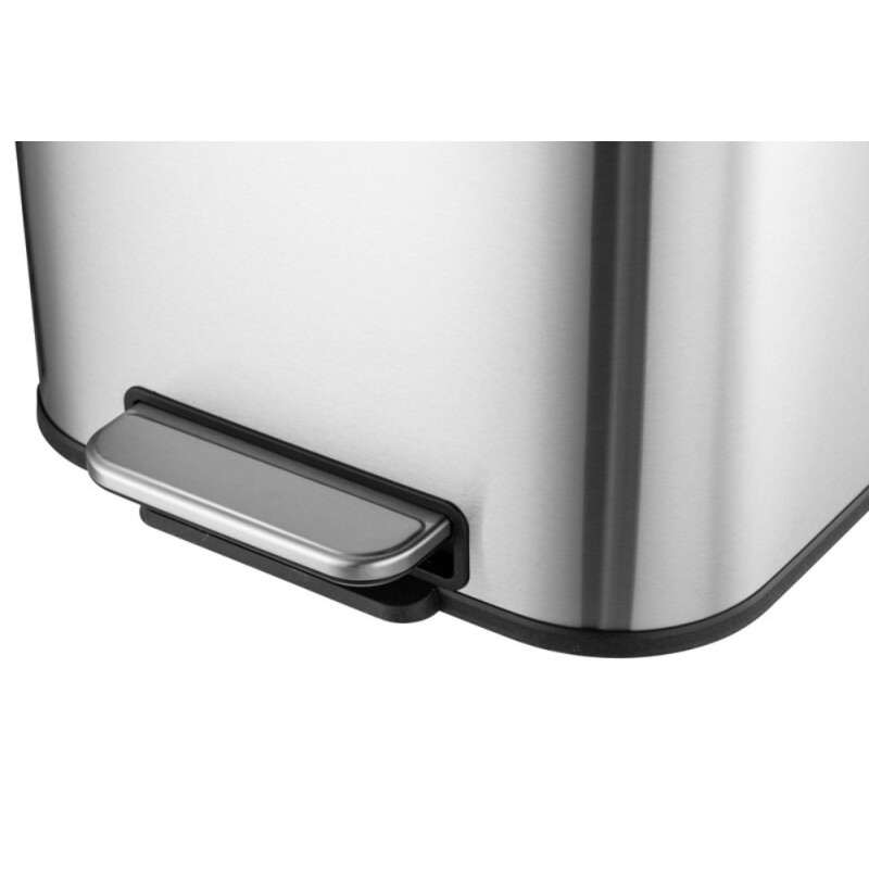 Відро для сміття з плавним закриттям прямокутне Mixxus Cubic-TC0105 SS Color 5л колір наржавійка (MI7088)