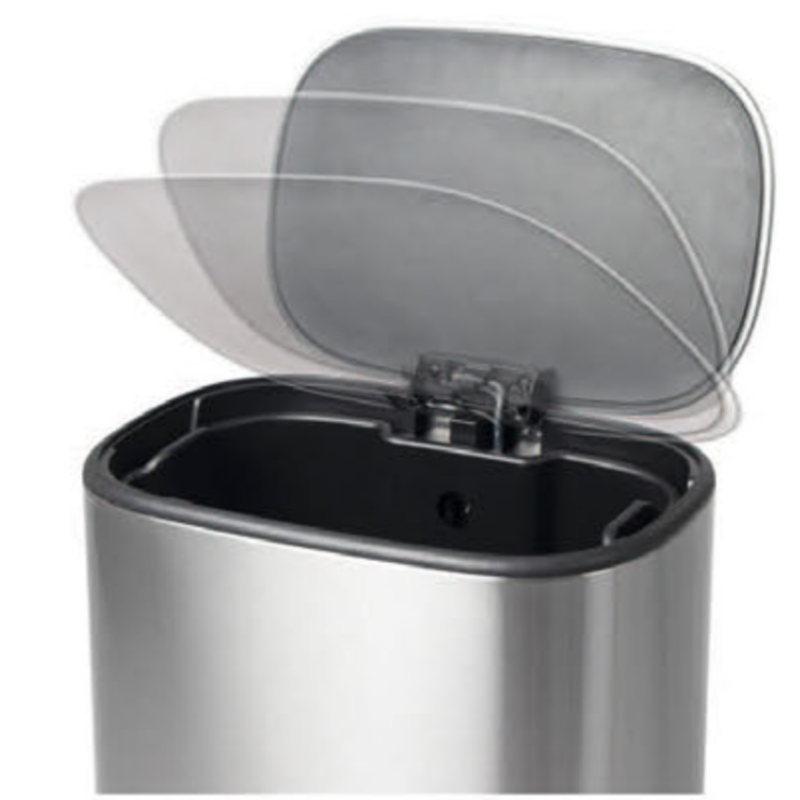 Відро для сміття з плавним закриттям прямокутне Mixxus Cubic-TC0105 SS Color 5л колір наржавійка (MI7088)