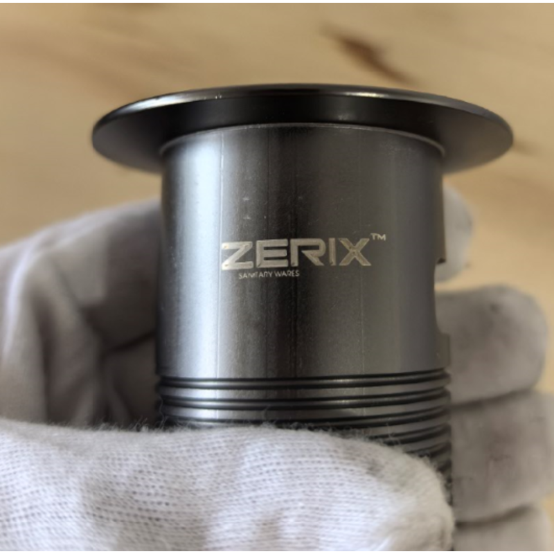 Донный клапан для раковины с переливом Zerix BV-09 GRAY 1 1/4" автоматический Click-Clack (Цвет графит) (MY0415)