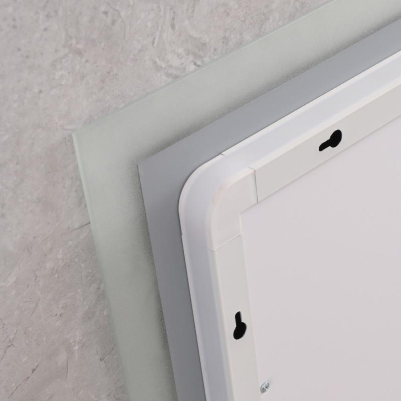 Зеркало Mixxus FLAT MR04-100x60 с Led Touch, Anti-fog, димером, регулятором яркости, часами (MI6008)