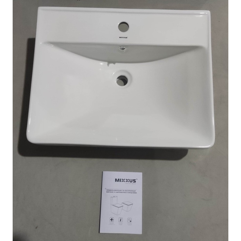 Раковина мебельная MIXXUS PREMIUM STYLE-1501 600х480х190mm с отверстием под смеситель и переливом (MP6498)
