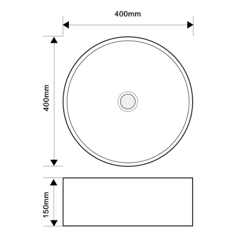 Раковина накладная MIXXUS PREMIUM TOPPER-0103 400х400х150mm (MP6529)