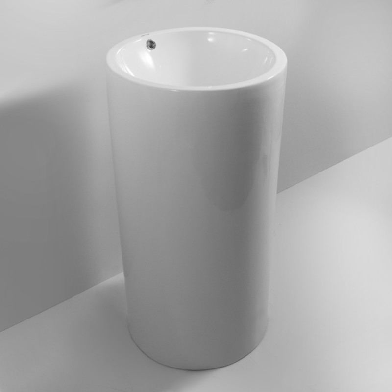 Раковина моноблок MIXXUS PREMIUM ELLIPSE-1101 460х460х855mm з переливом (MP6573)