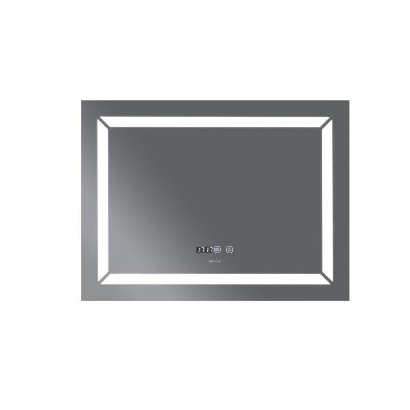 Дзеркало Mixxus LIGHT MR01-70x50 з Led Touch, Anti-fog, димером, регулятором яскравості, годинником (MI6000)