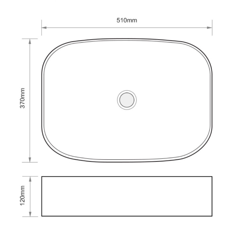Раковина накладная Mixxus Premium BEVEL-0103 BLACK 510х370х120mm (MP6520)