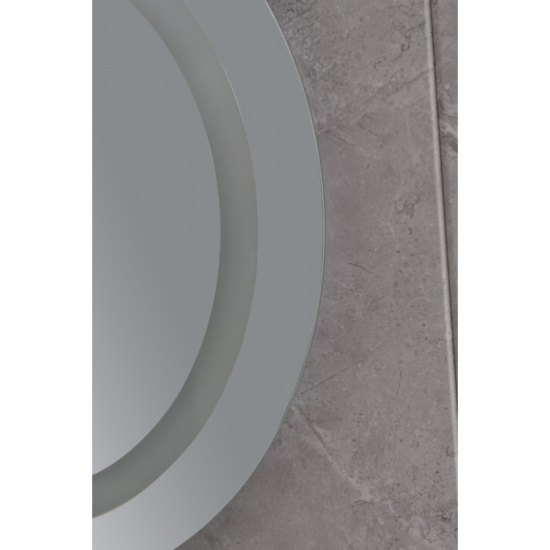 Дзеркало Mixxus PLAIN MC02-80-CASE з Led Touch, Anti-fog, димером, регулятором яскравості, годинником (MI7158)
