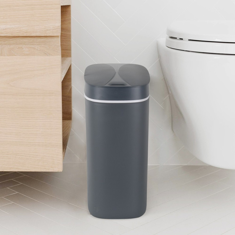 Мусорное ведро сенсорное овальное Mixxus Flat-TC0109 Graphite 9 л цвет графит (MI7075)