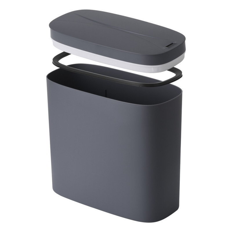 Мусорное ведро сенсорное овальное Mixxus Flat-TC0109 Graphite 9 л цвет графит (MI7075)