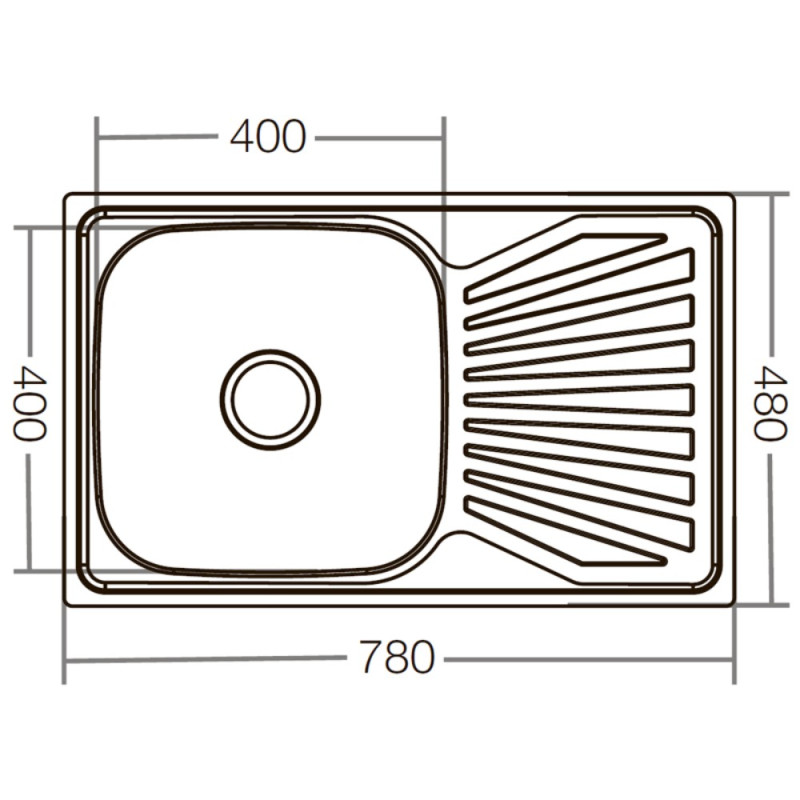 Мойка кухонная Zerix Z7848-08-180D (decor) (ZX1605)