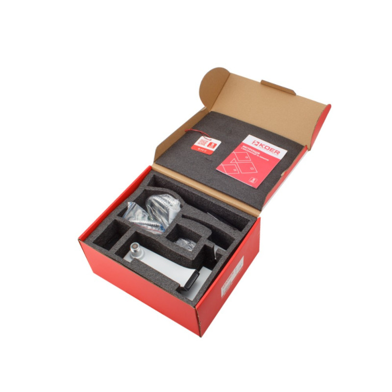 Смеситель для ванны Koer KB-41007-04 с коротким изливом (Цвет хром+белый) (KR5157)