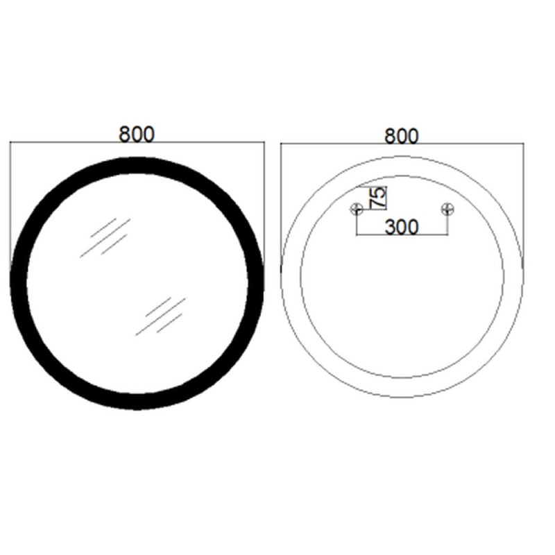 Зеркало Mixxus PLAIN MC10-80 с Led Touch, Anti-fog, димером, регулятором яркости, часами (MI6932)