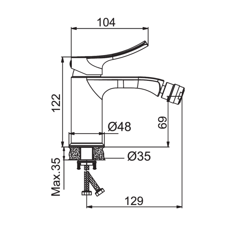 Смеситель для биде HAIBA BOLERO 002 (HB9576)