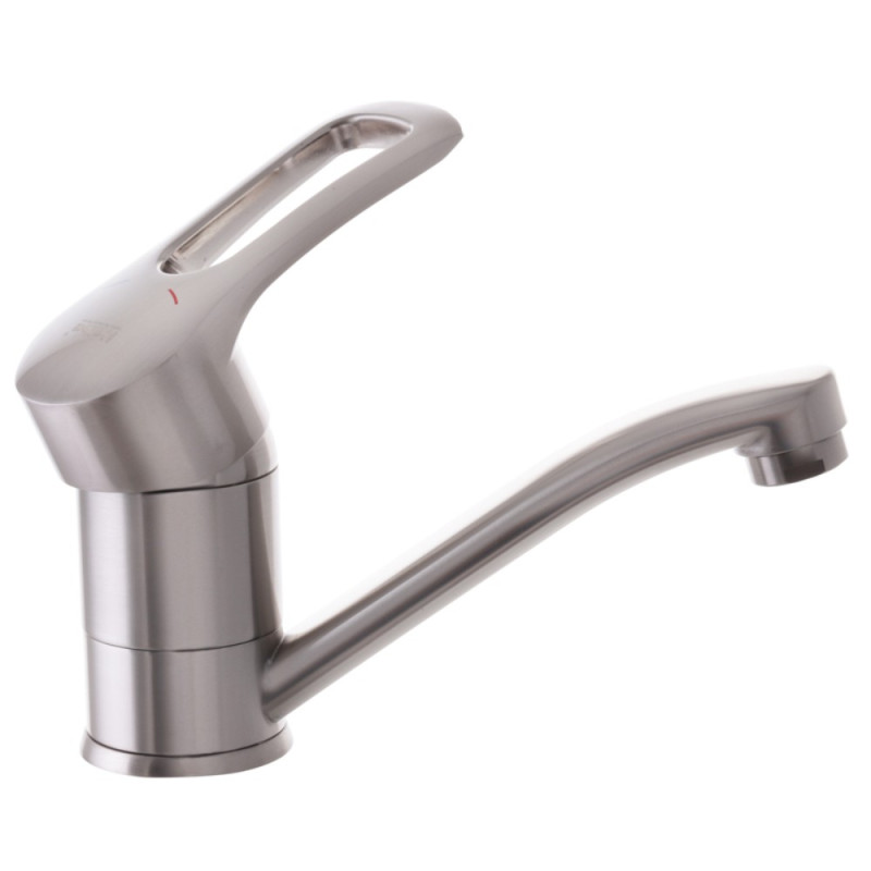 Смеситель для умывальника Haiba Hansberg 004 нержавейка (излив 15 см) (HB0190)